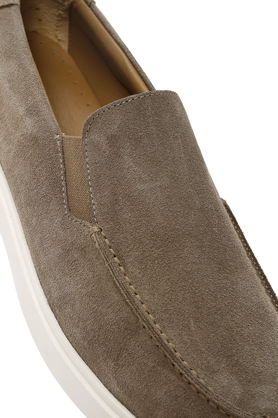 Men's Beige Suede Leather Loafer