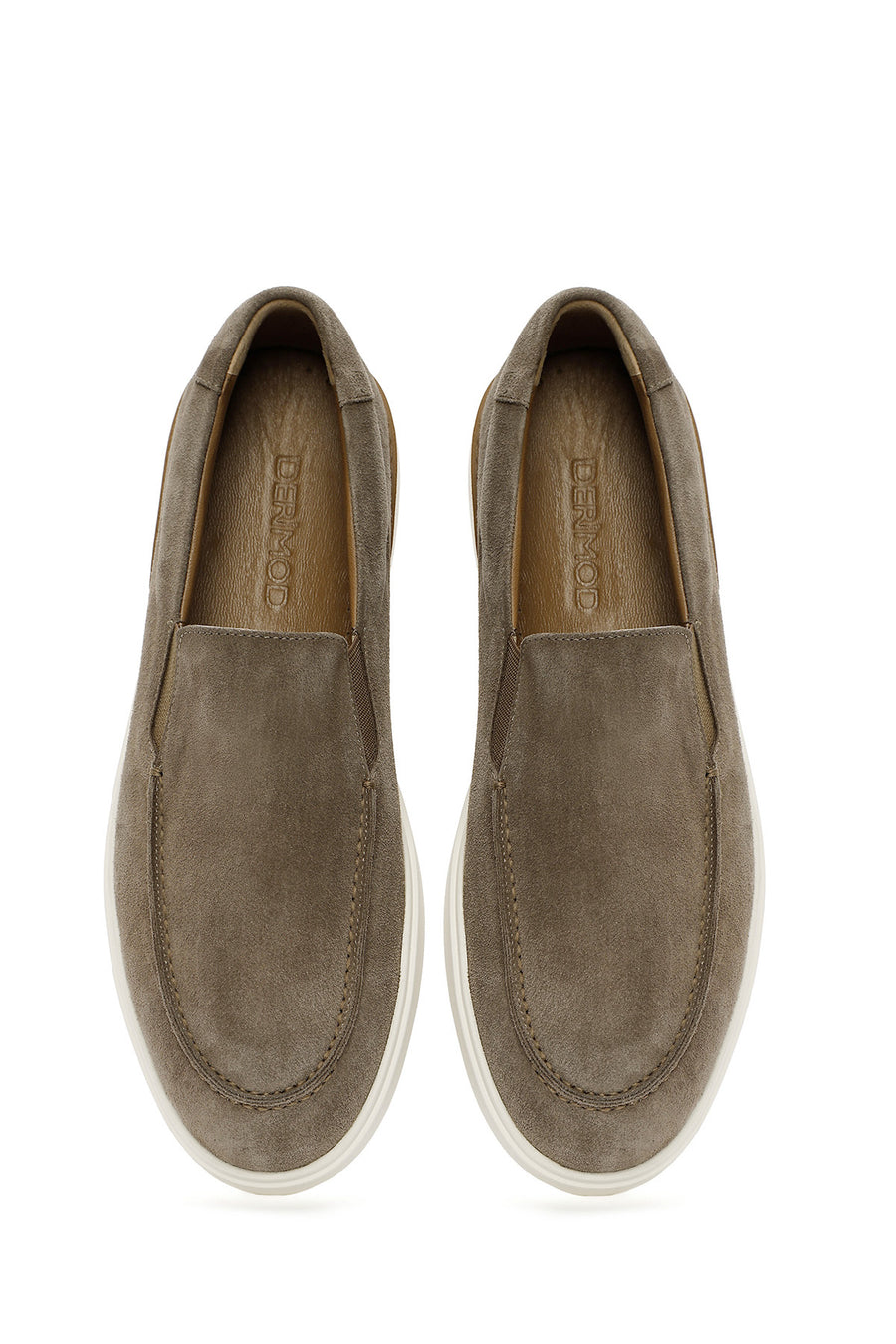 Men's Beige Suede Leather Loafer