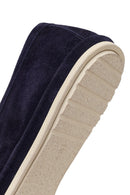 Men's Navy Blue Suede Leather Loafer | Derimod