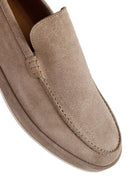 Men's Beige Suede Leather Loafer | Derimod