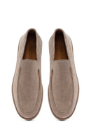Men's Beige Suede Leather Loafer | Derimod