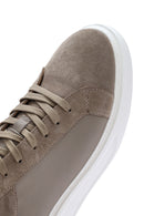 Erkek Bej Bağcıklı Kalın Tabanlı Deri Sneaker | Derimod