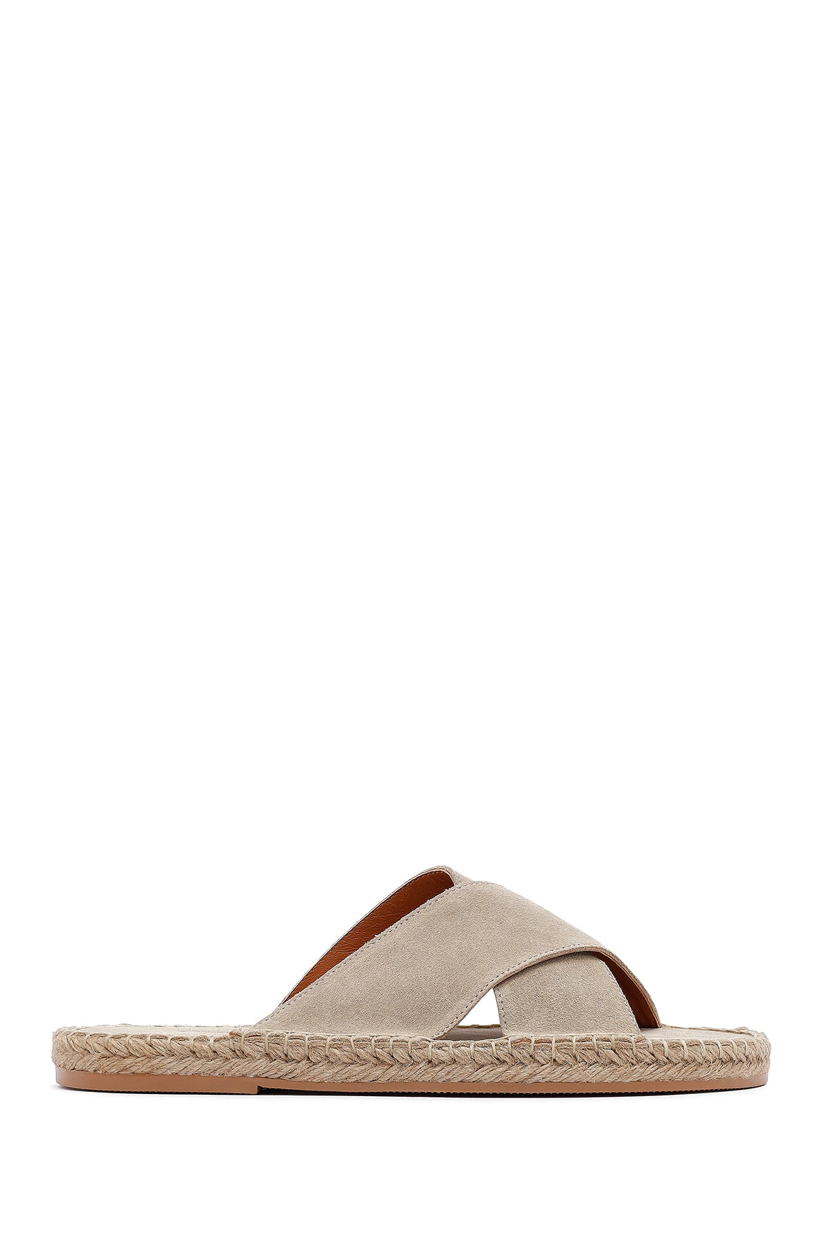 Erkek Bej Süet Deri Terlik 26SFD616110 | Derimod