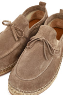 Men's Mink Suede Leather Espadrille | Derimod