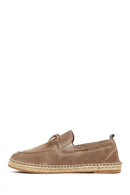 Men's Mink Suede Leather Espadrille | Derimod