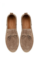 Men's Mink Suede Leather Espadrille | Derimod