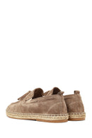 Men's Mink Suede Leather Espadrille | Derimod