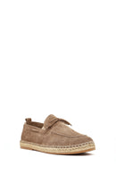 Men's Mink Suede Leather Espadrille | Derimod