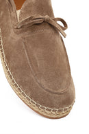 Men's Mink Suede Leather Espadrille | Derimod