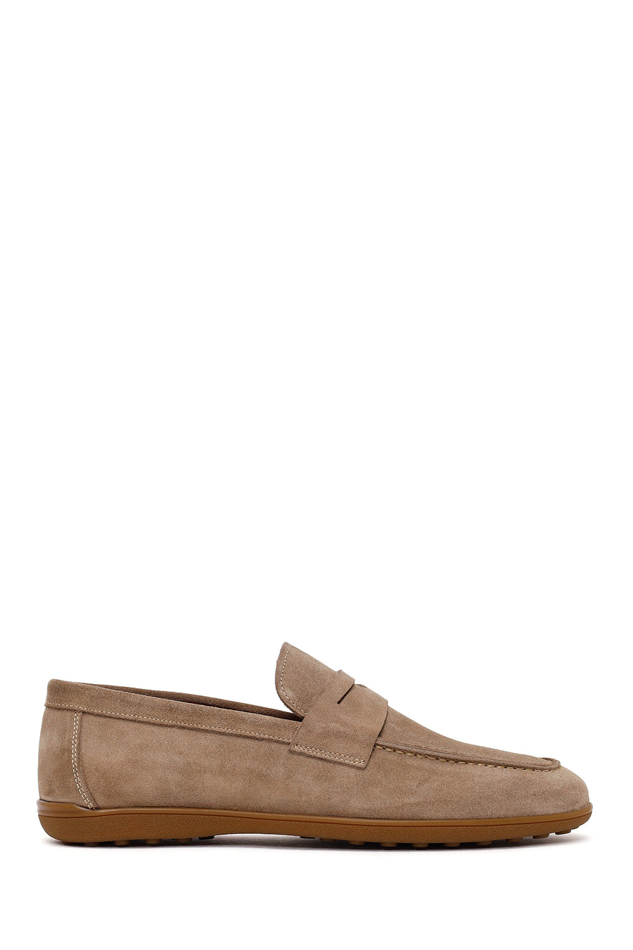 Male Beige Suede Loafer 26SFD620710 | Derimod