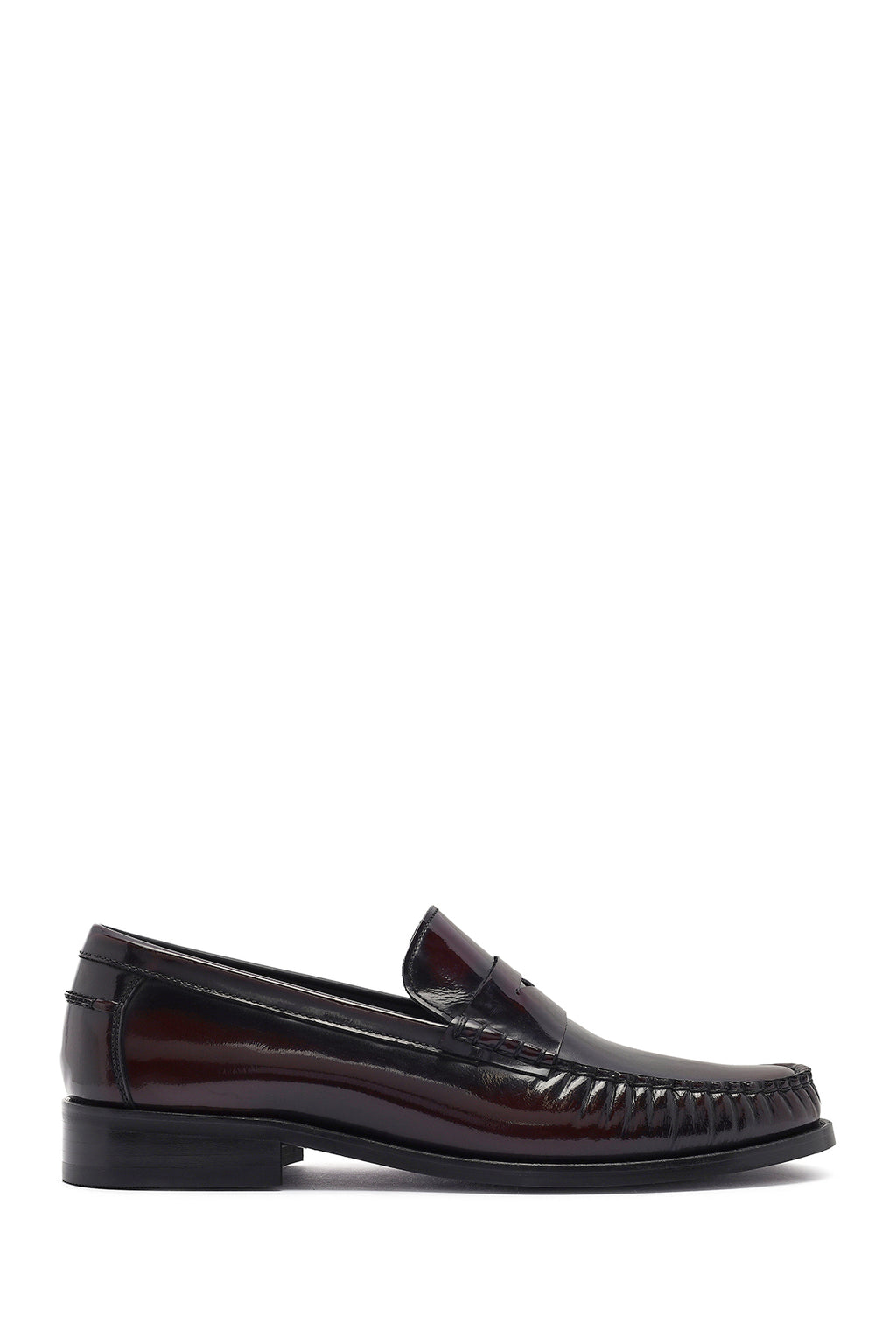 Erkek Bordo Deri Klasik Loafer