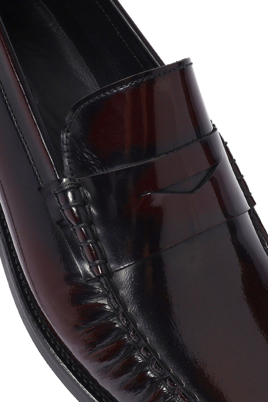 Erkek Bordo Deri Klasik Loafer