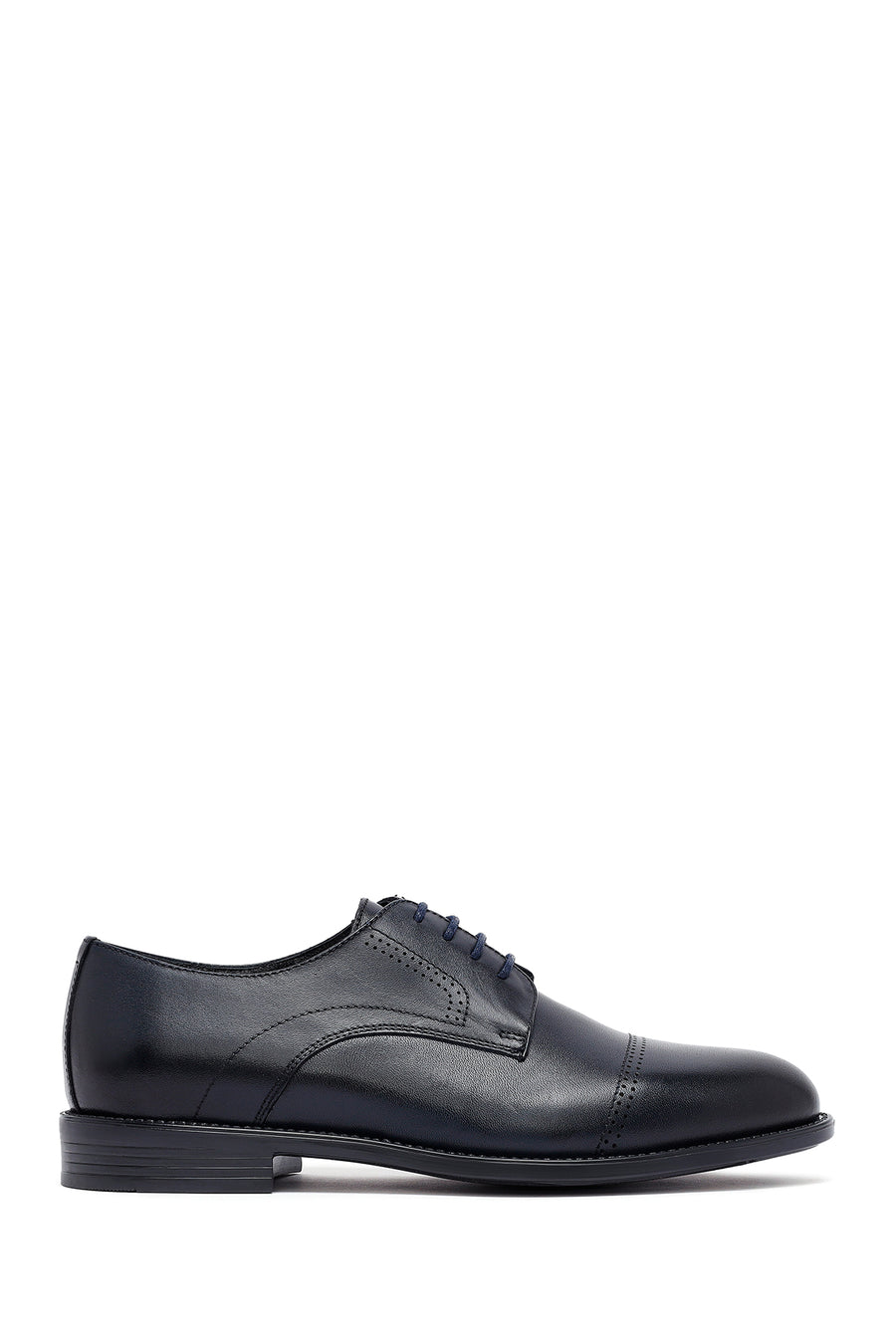 Men's Navy Blue Lace-Up Leather Classic Shoes 26SFD621218 | Derimod