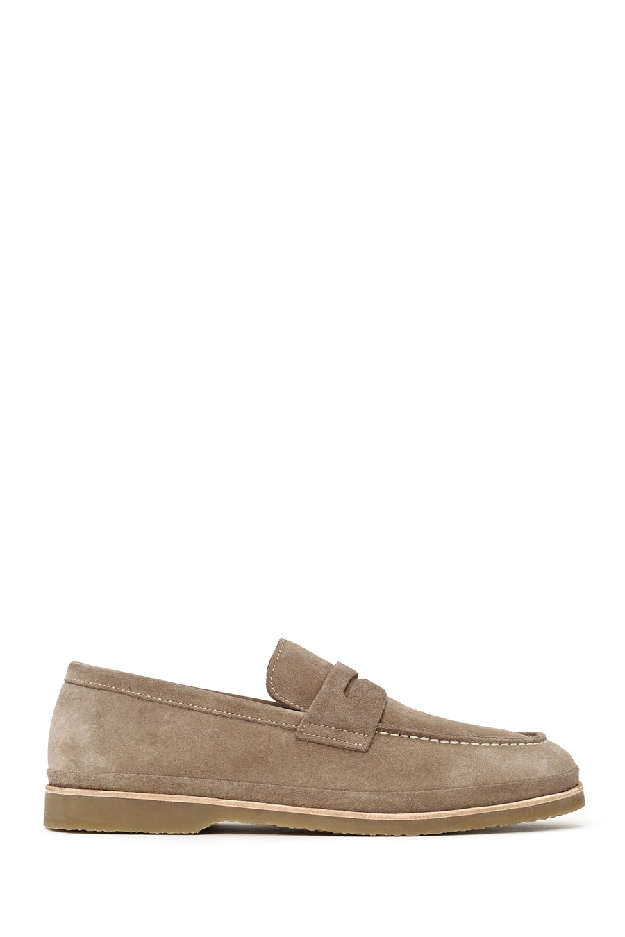 Male Beige Suede Loafer 26SFD621610 | Derimod