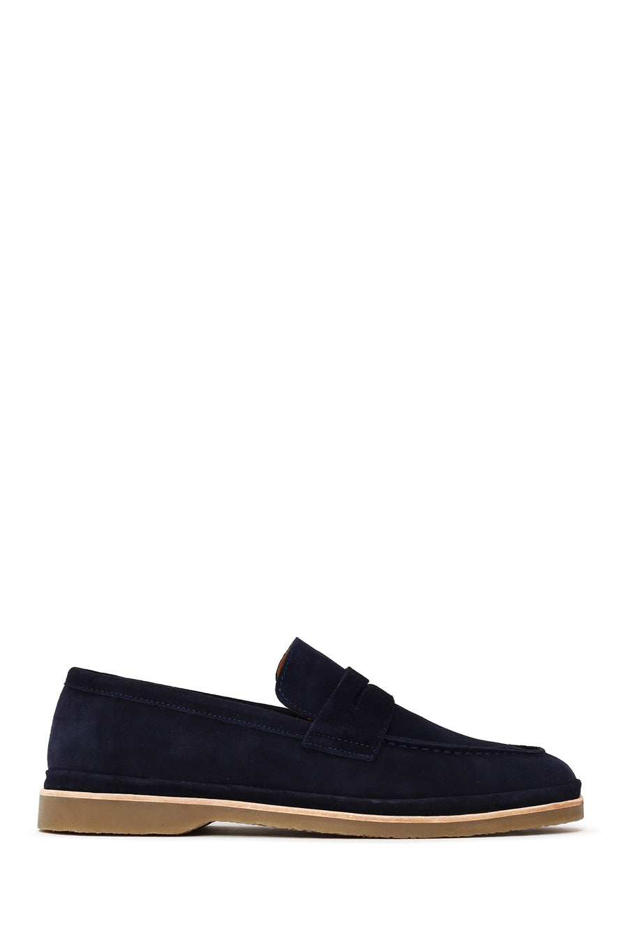 Male Navy Suede Loafer 26SFD621610 | Derimod
