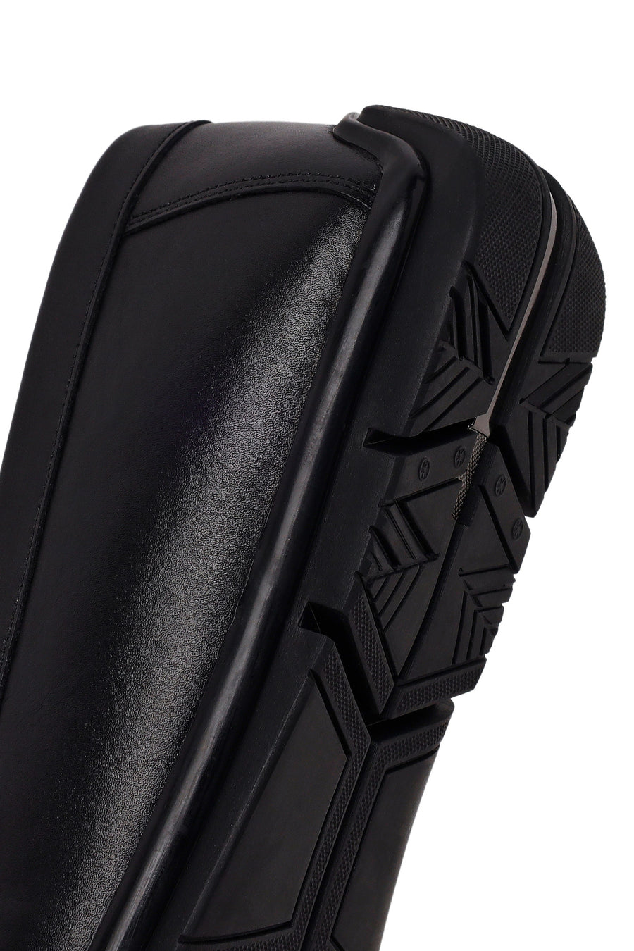 Male Black Buckled Leather Loafer