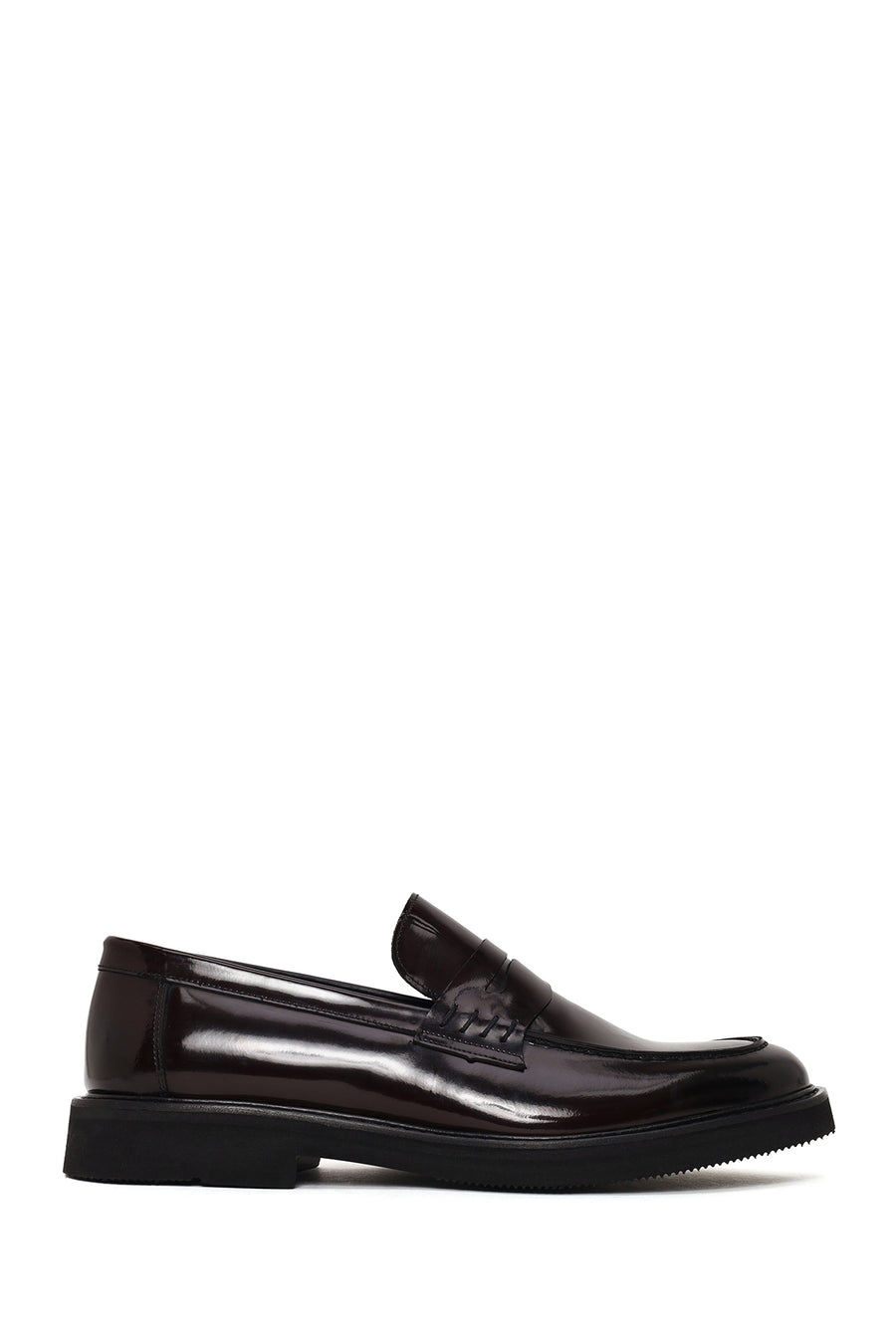Erkek Bordo Kalın Tabanlı Deri Loafer 26SFD622122 | Derimod