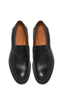 Erkek Siyah Deri Klasik Loafer | Derimod