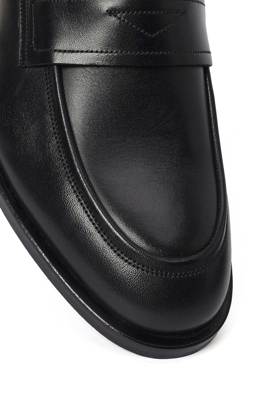 Erkek Siyah Deri Klasik Loafer