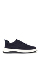 Erkek Lacivert Bağcıklı Kalın Tabanlı Kumaş Sneaker | Derimod
