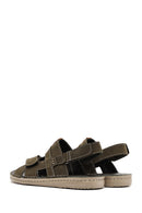 Erkek Haki Deri Sandalet | Derimod