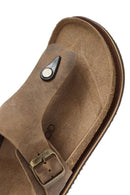 Erkek Bej Nubuk Deri Terlik | Derimod