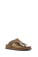 Erkek Bej Nubuk Deri Terlik | Derimod