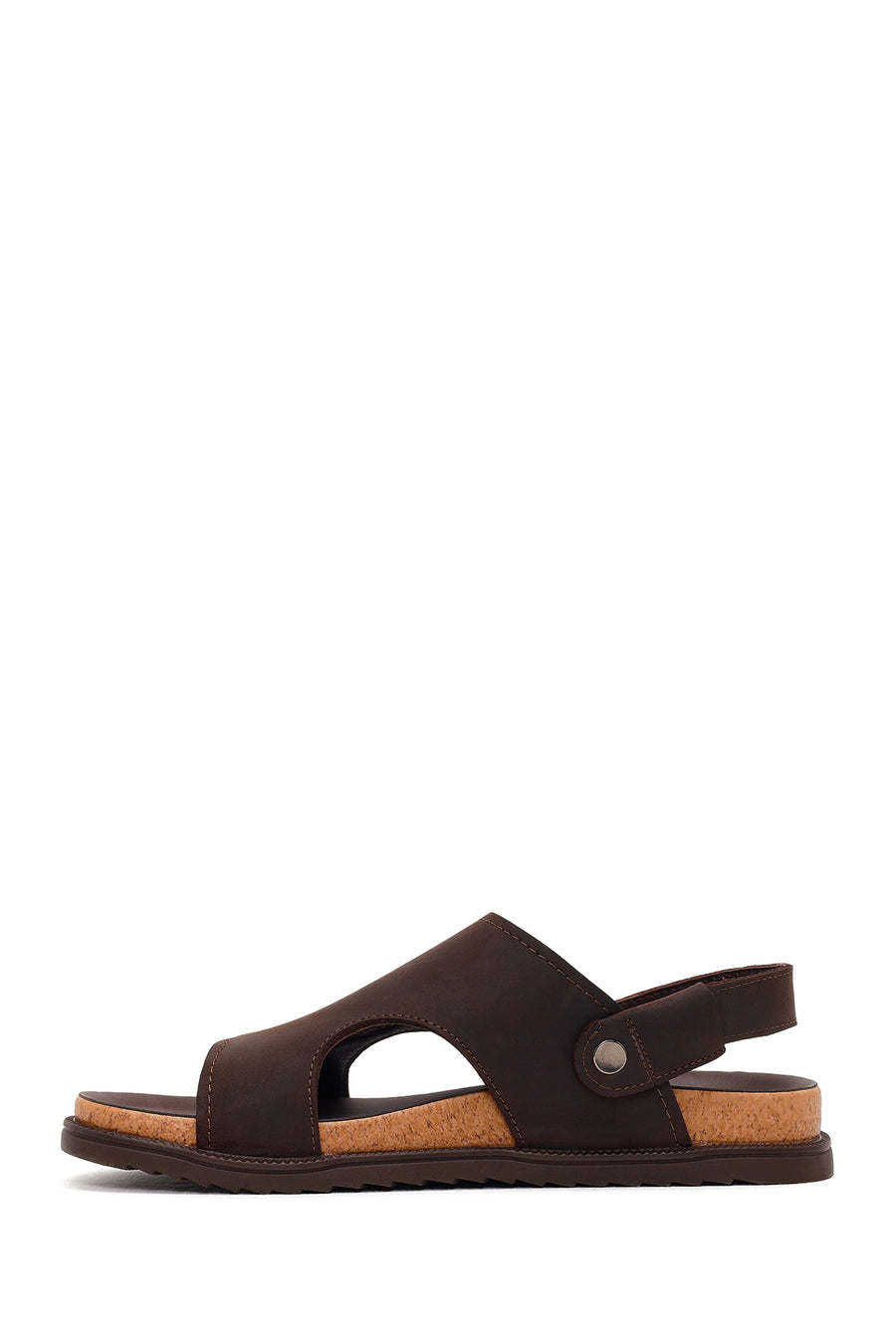 Male Brown Nubuck Leather Sandals