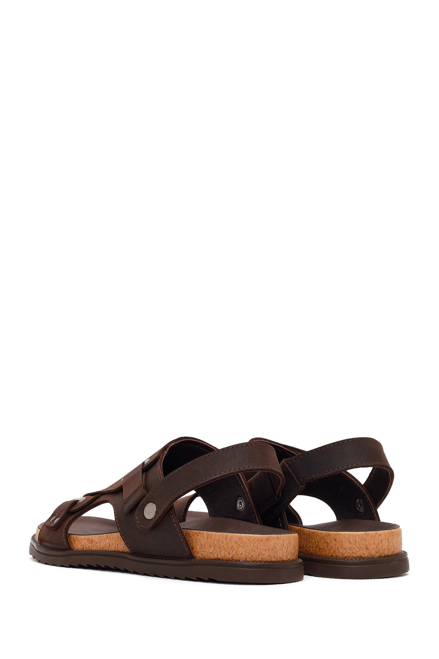Male Brown Nubuck Leather Sandals