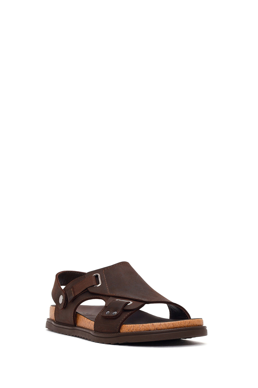 Male Brown Nubuck Leather Sandals
