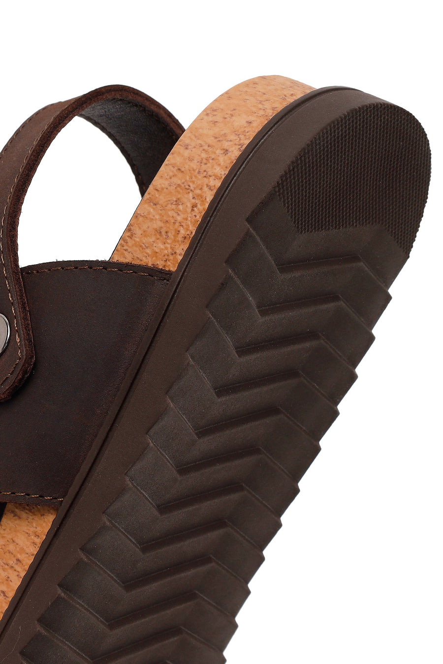 Male Brown Nubuck Leather Sandals
