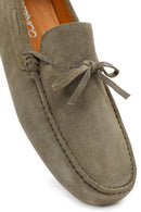 Erkek Yeşil Süet Deri Loafer | Derimod