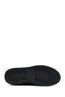 Men's Black Lace-up Thick-Sole Leather Sneaker | Derimod