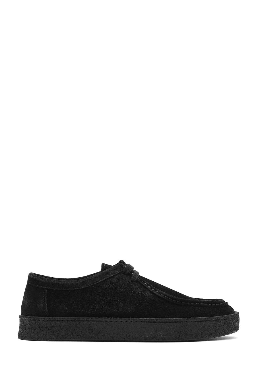 Men's Black Lace-Up Chunky Sole Suede Leather Casual Shoes 26SFD630610 | Derimod