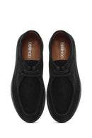 Erkek Siyah Bağcıklı Kalın Tabanlı Süet Deri Casual Ayakkabı | Derimod