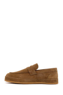Erkek Taba Süet Deri Loafer | Derimod