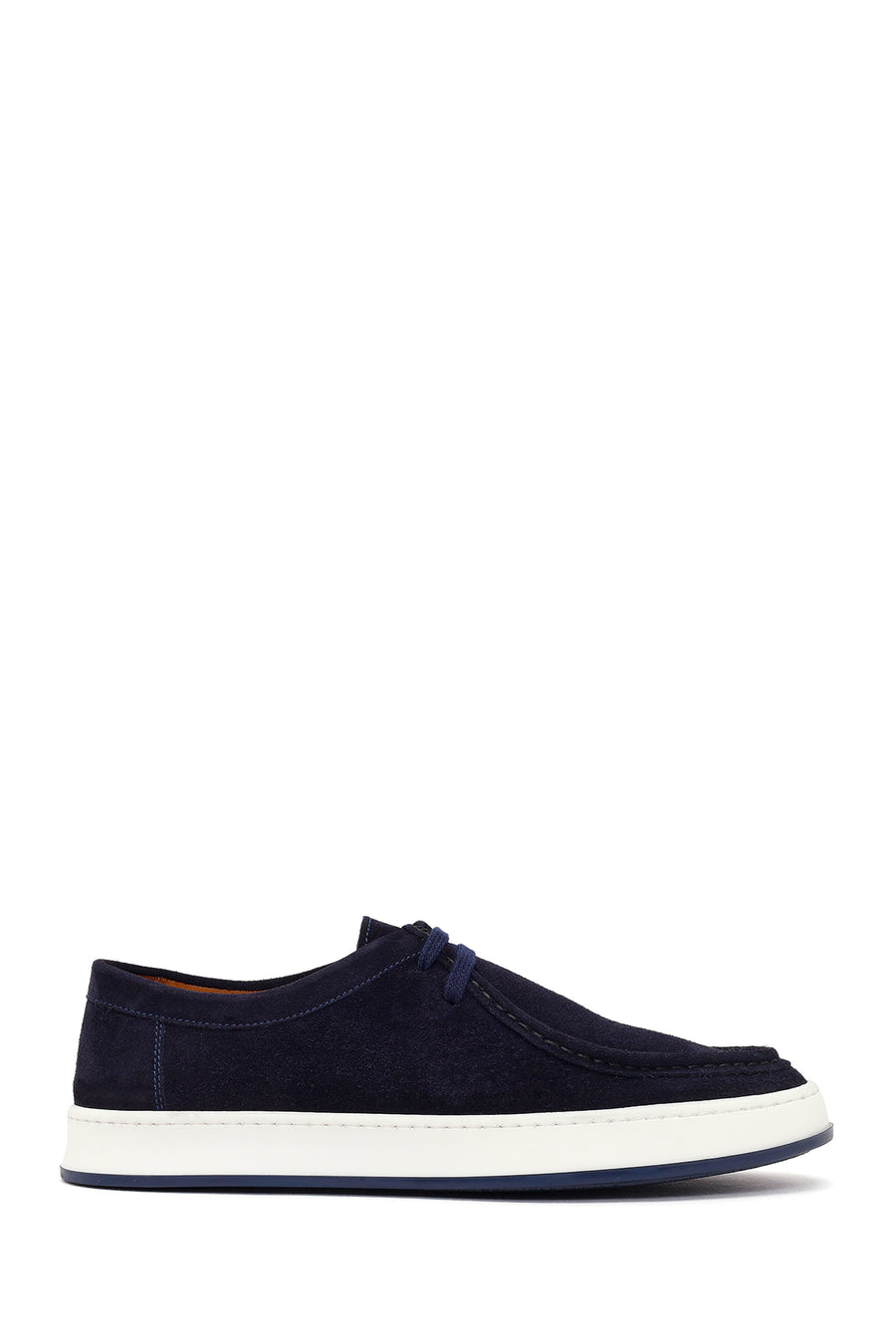 Men's Navy Blue Lace-up Suede Leather Casual Shoes 26SFD631110 | Derimod