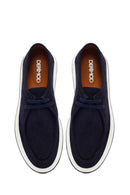 Erkek Lacivert Bağcıklı Süet Deri Casual Ayakkabı | Derimod