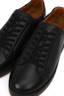 Men's Black Lace-up Leather Sneaker | Derimod
