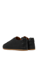 Men's Black Lace-up Leather Sneaker | Derimod