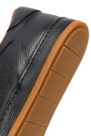 Erkek Siyah Bağcıklı Deri Sneaker | Derimod