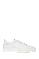 Male White Lace-Up Leather Sneaker | Derimod