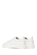 Male White Lace-Up Leather Sneaker | Derimod