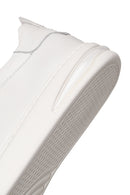 Male White Lace-Up Leather Sneaker | Derimod