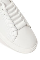 Male White Lace-Up Leather Sneaker | Derimod