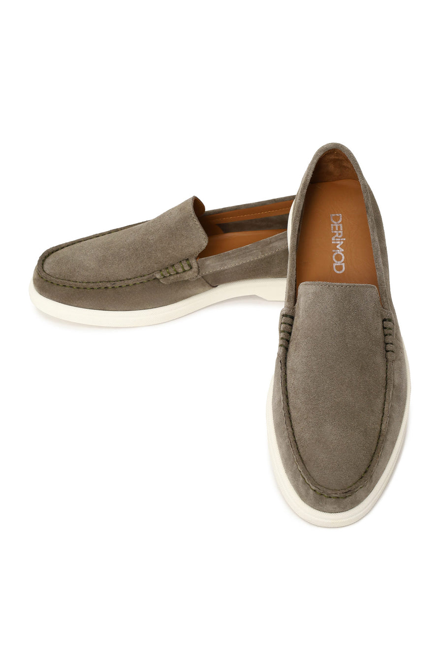 Erkek Mint Yeşili Süet Deri Loafer