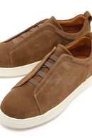 Men's Tan Suede Leather Sneaker | Derimod