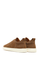 Men's Tan Suede Leather Sneaker | Derimod