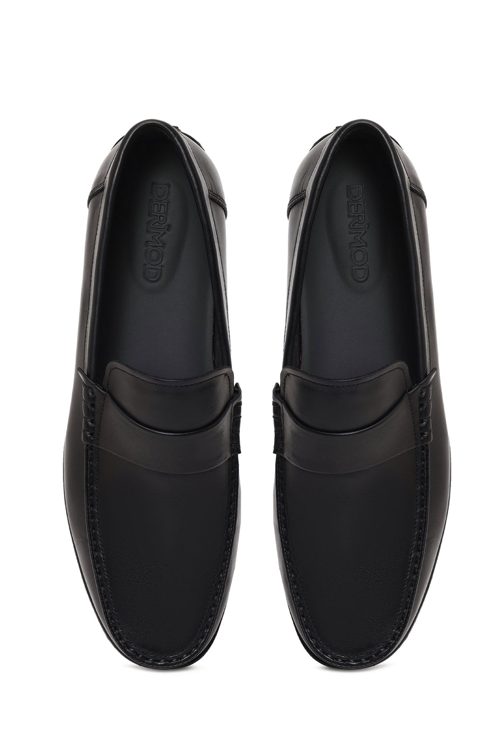 Erkek Siyah Deri Casual Loafer