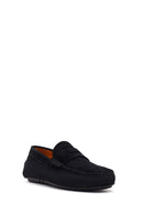Men's Black Suede Leather Loafer | Derimod